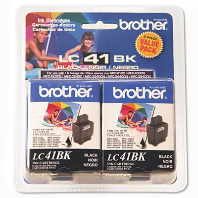 Brother Inkjet Cartridge 2-Pack Black LC41BK2PKS