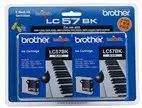 Brother Inkjet Cartridge for DCP-130C, DCP-330C, DCP-350C, DCP-540CN, DCP-560CN, MFC-240C, MFC-440CN, MFC-665CW, MFC-685CW, MFC-885CW, MFC-3360C, MFC-5460CN, MFC-5860CN, FAX1360, Fax2480C, MFC-465CN LC57BK2PK