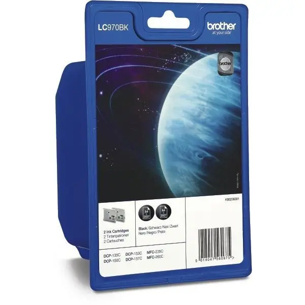 Brother LC-970BK, 2-pack LC970BKBP2DR