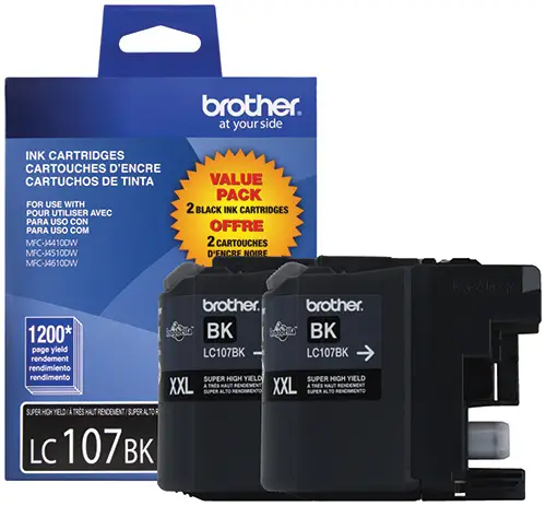 Brother LC107BK, 2-pack LC-1072PKS