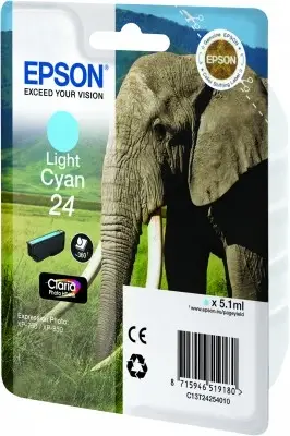 Epson Singlepack Light Cyan 24 Claria Photo HD Ink C13T24254020