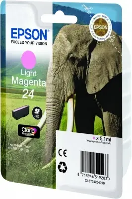Epson Singlepack Light Magenta 24 Claria Photo HD Ink C13T24264020