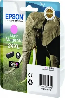 Epson Singlepack Light Magenta 24XL Claria Photo HD Ink C13T24364010
