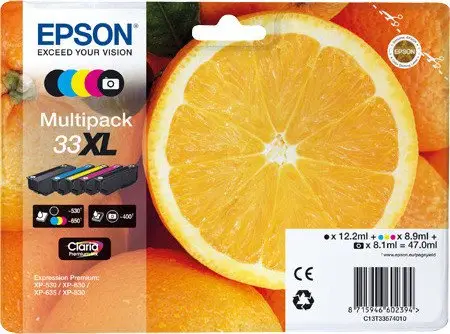 Epson 33XL CMYK/PHBK 5-pack C13T33574020