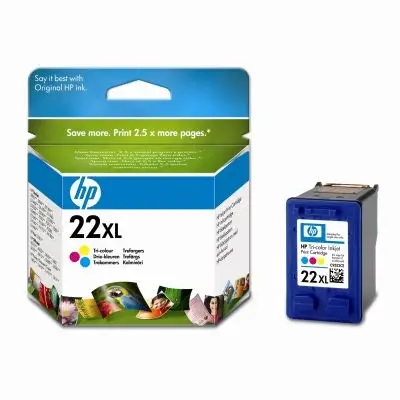 HP 22 Tri-colour Inkjet Print Cartridges C9352CE (22XL)