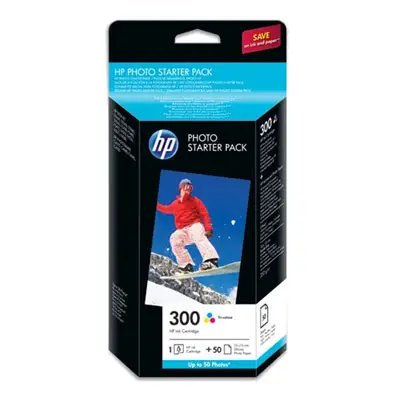 HP 300 Photo Starter Pack-50 sht/10 x 15 cm CG846EE