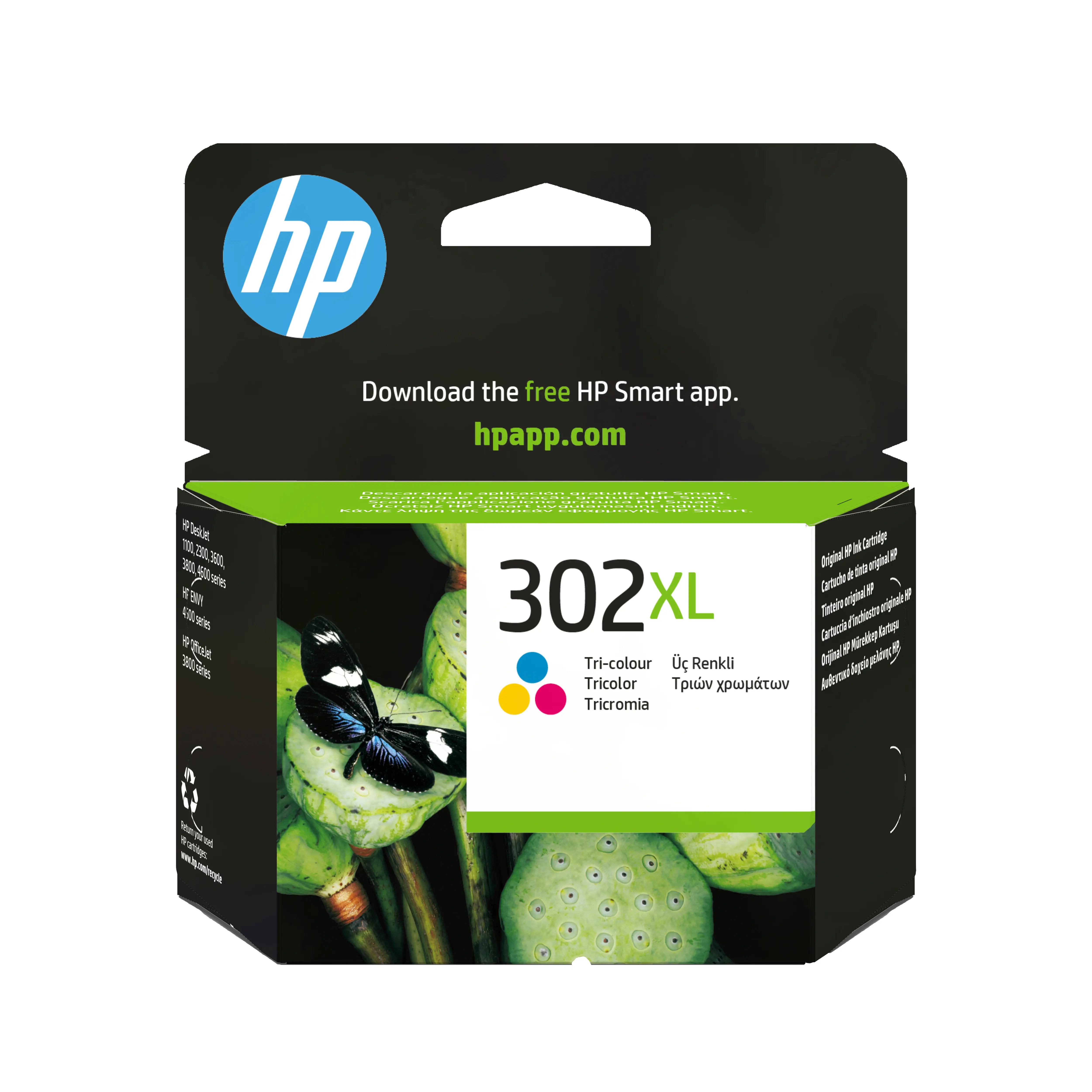 HP 302XL Yüksek Kapasiteli Üç Renkli Orijinal Mürekkep Kartuşu F6U67AE