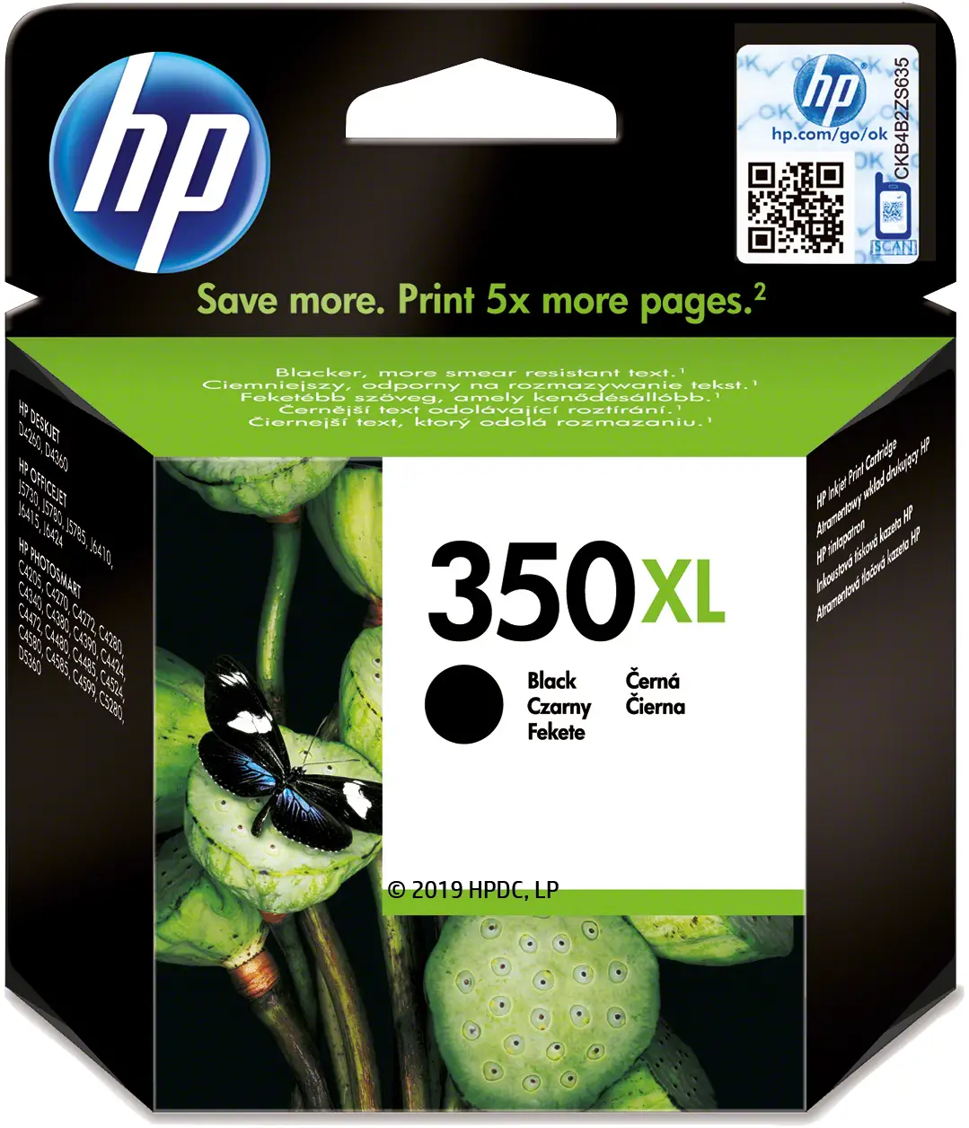 HP 350XL Yüksek Kapasiteli Siyah Orijinal Mürekkep Kartuşu CB336EE