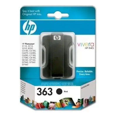 HP 363 Black Ink Cartridge with Vivera Ink C8721E