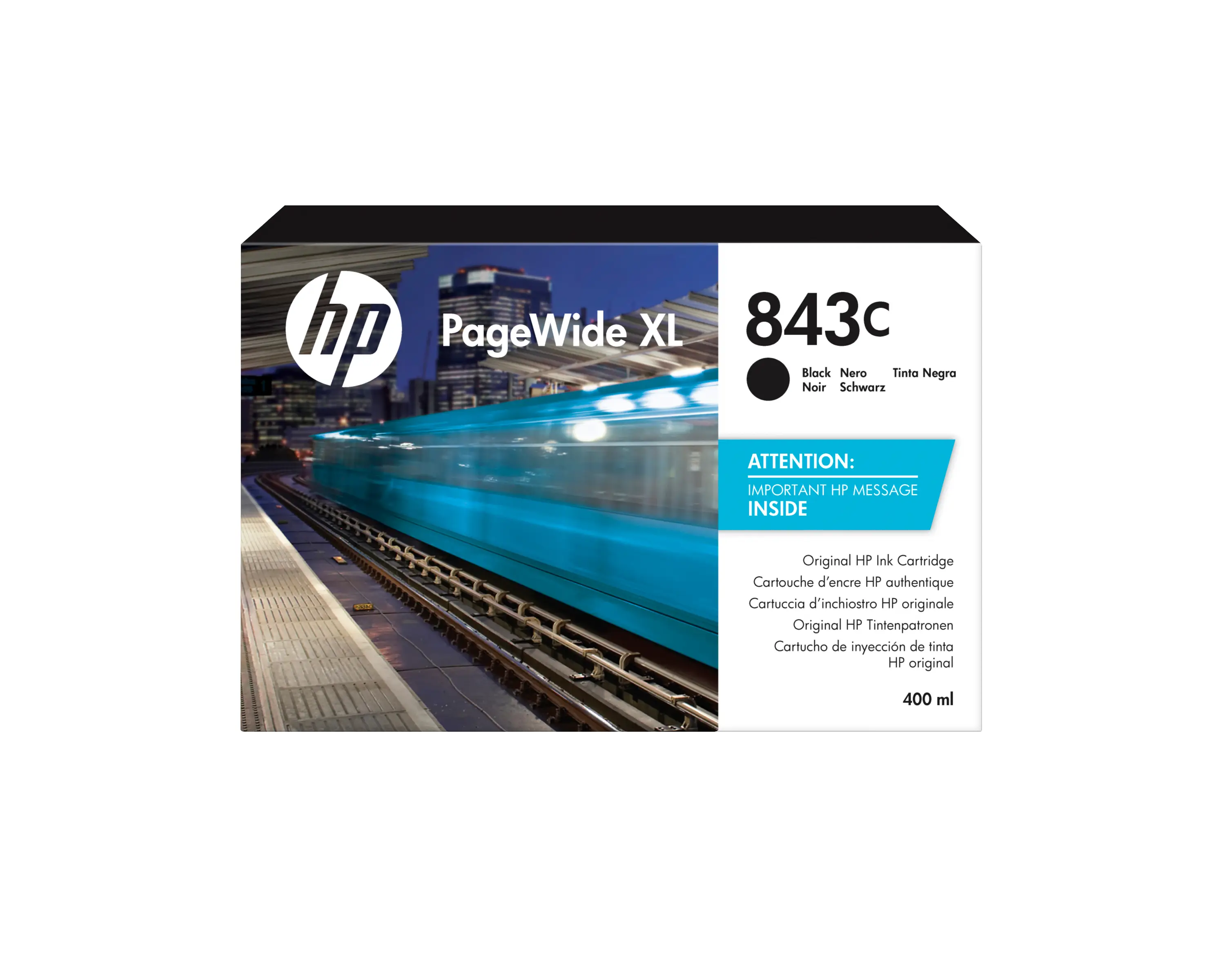 HP 843C 400 ml Siyah PageWide XL Mürekkep Kartuşu C1Q65A