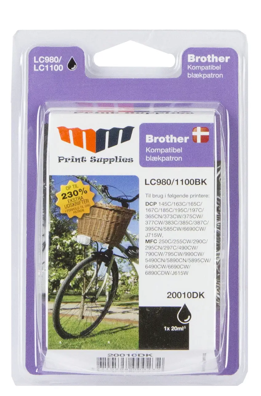 MM Black Inkjet Cartridge - Replaces Brother LC980BK & LC1100BK 20010DK