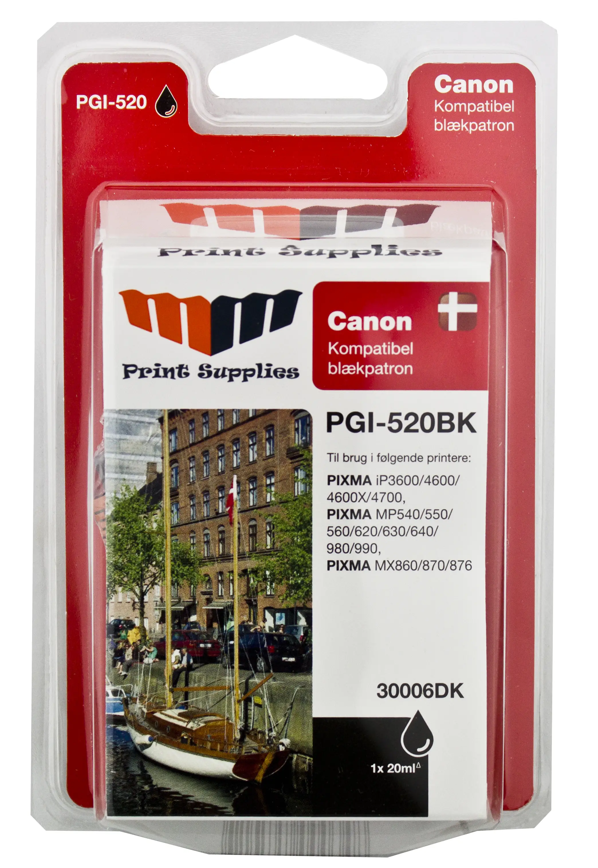 MM Black Inkjet Cartridge - Replaces Canon PGI-520BK (2932B001) 30006DK