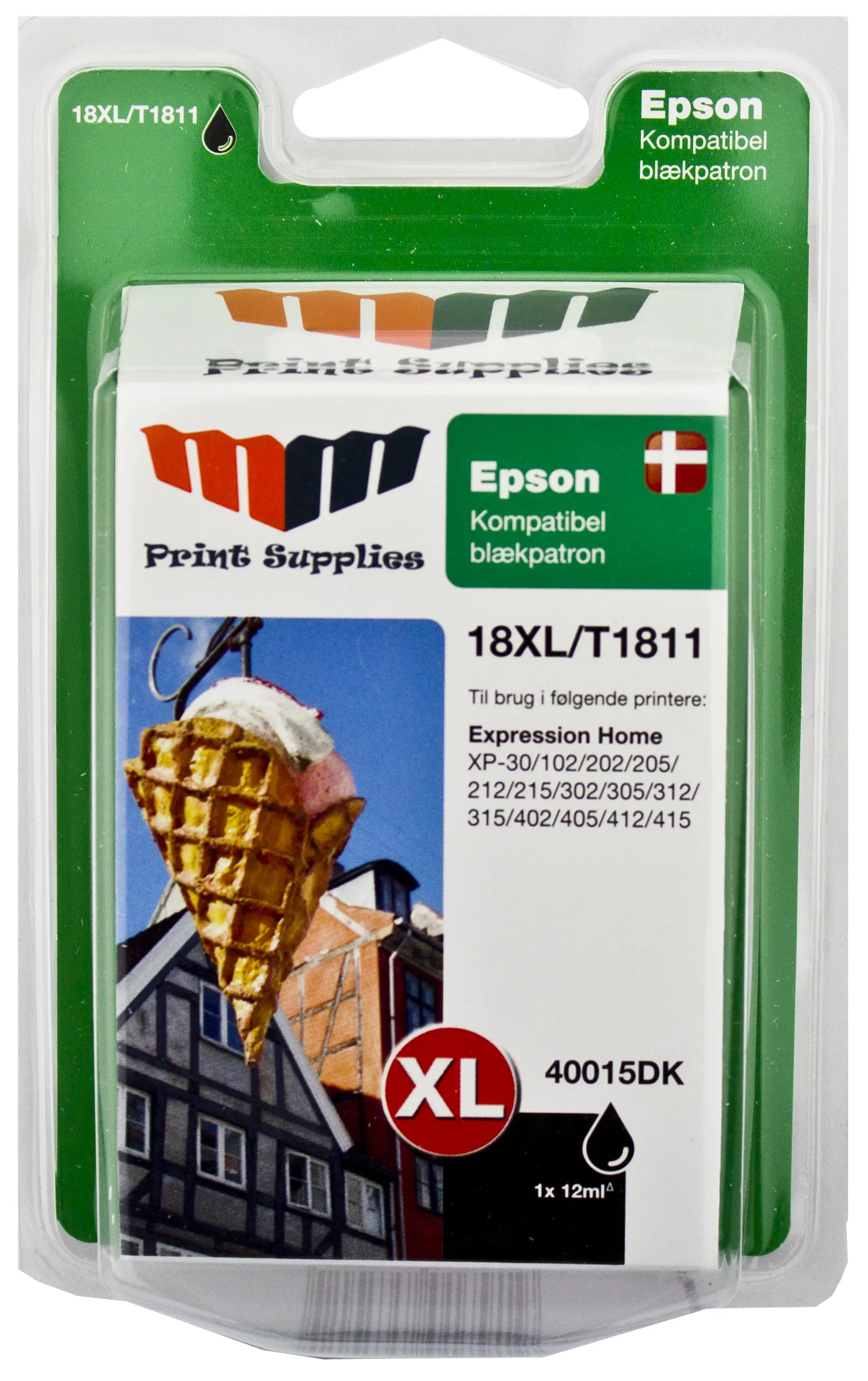 MM Black Inkjet Cartridge - Replaces Epson No.18XL 40015DK