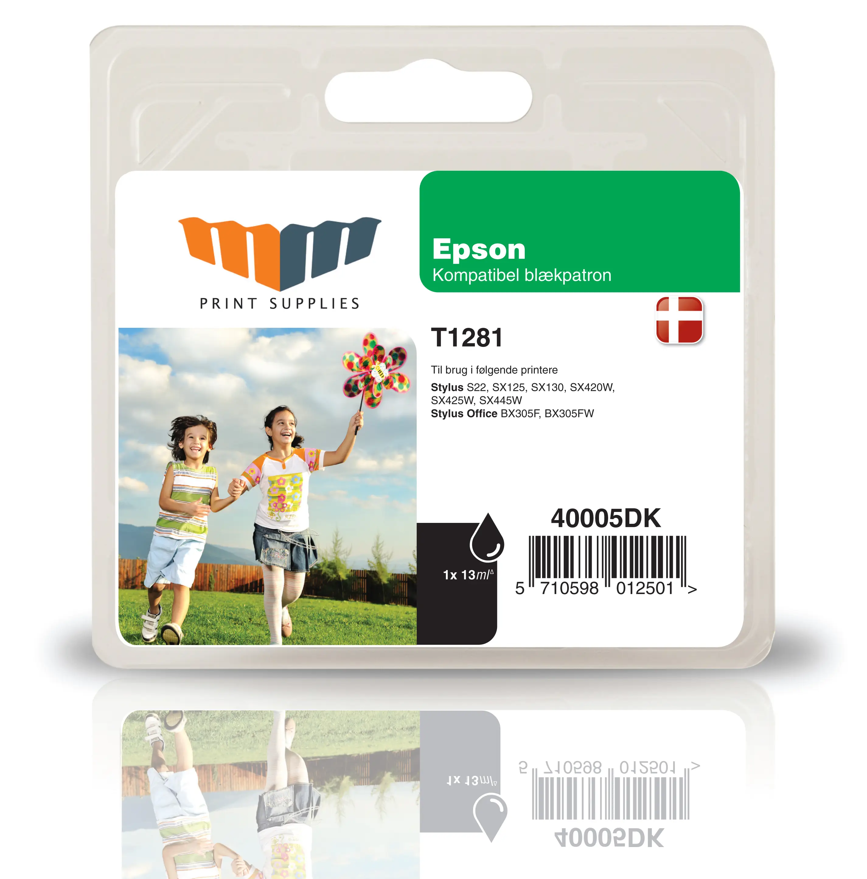 MM Black Inkjet Cartridge - Replaces Epson T1281 40005DK