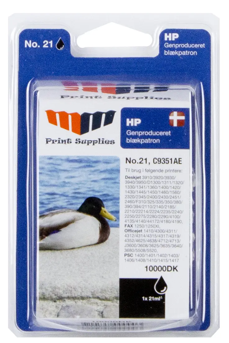 MM Black Inkjet Cartridge - Replaces HP No.21 (C9351AE) 10000DK