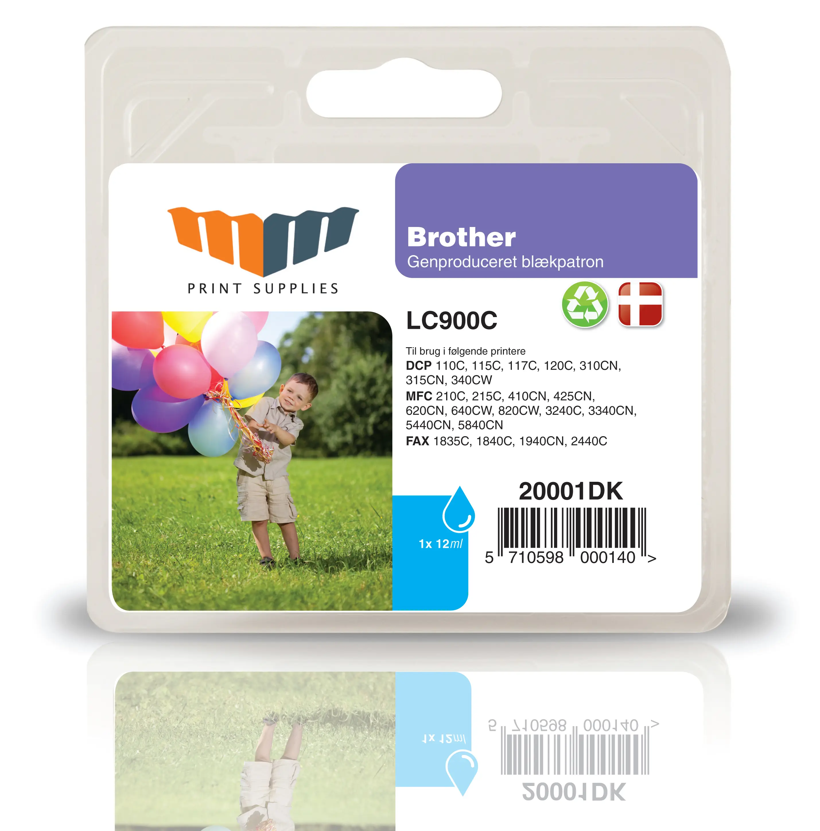 MM Cyan Inkjet Cartridge - Replaces Brother LC900C 20001DK