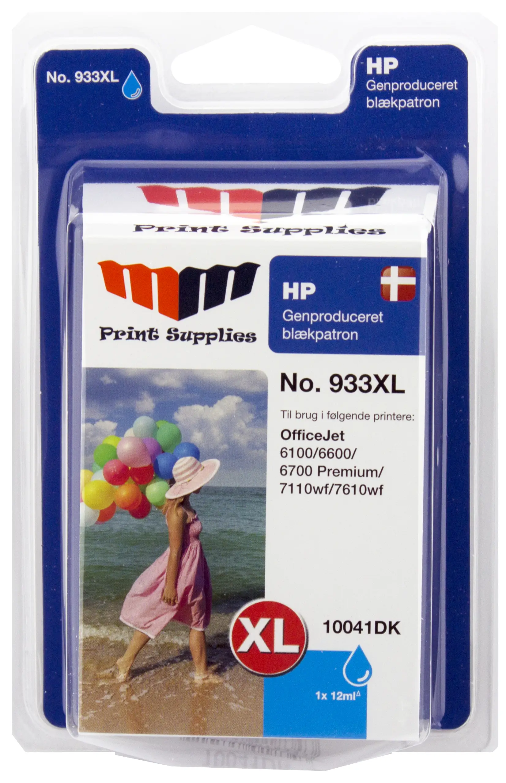 MM Cyan Inkjet Cartridge - Replaces HP No.933XL 10041DK