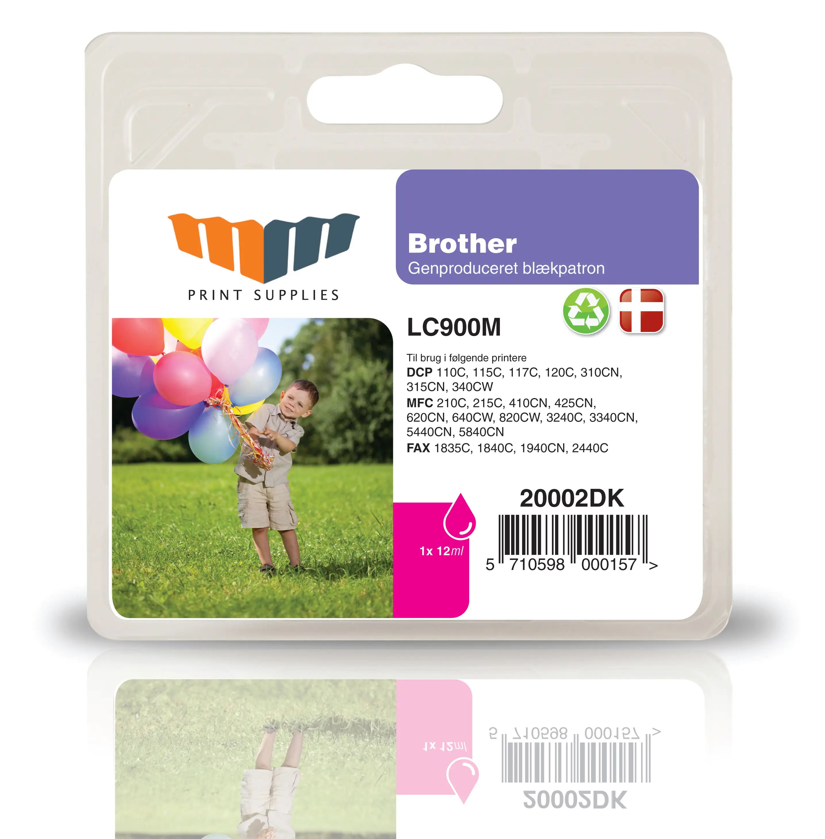 MM Magenta Inkjet Cartridge - Replaces Brother LC900M 20002DK