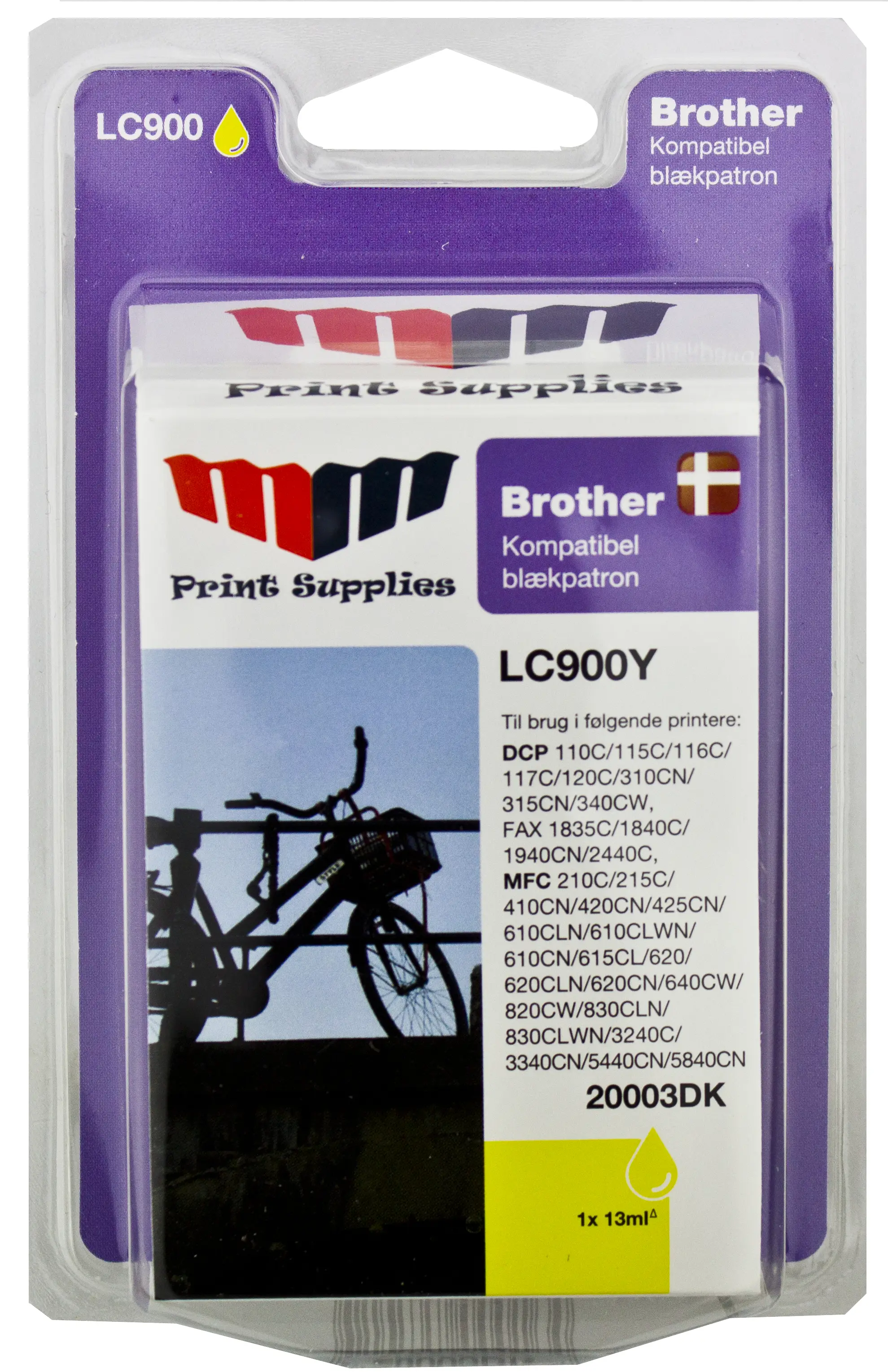 MM Yellow Inkjet Cartridge - Replaces Brother LC900Y 20003DK