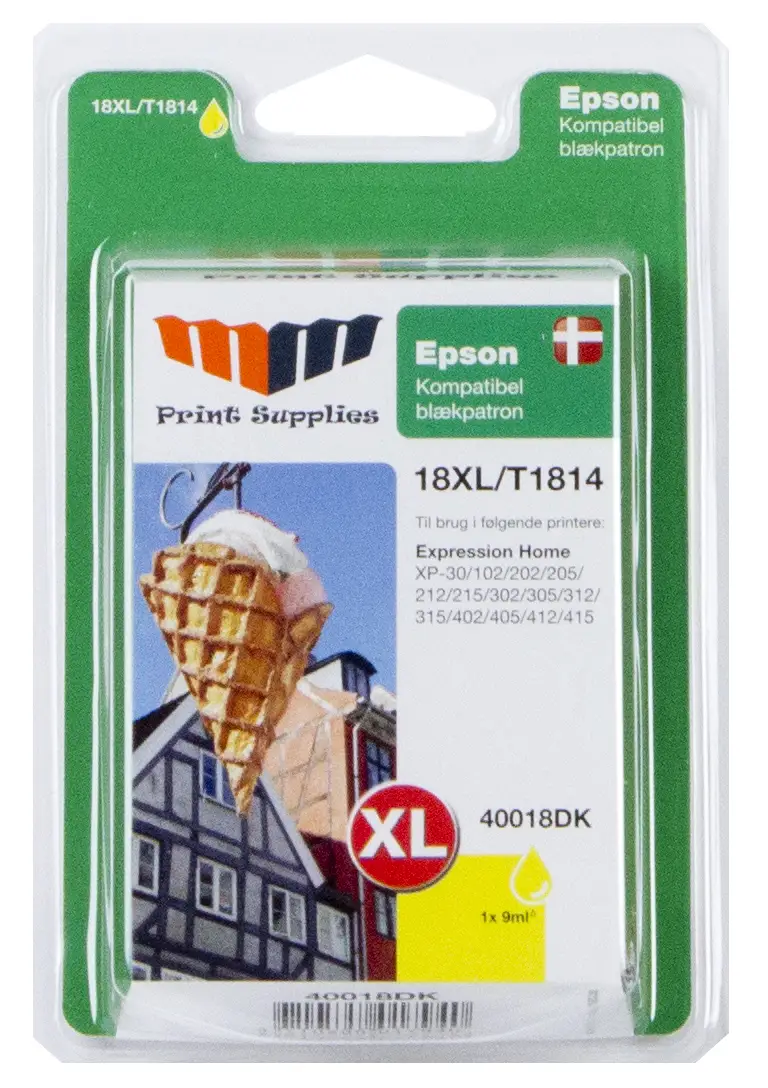 MM Yellow Inkjet Cartridge - Replaces Epson No.18XL 40018DK