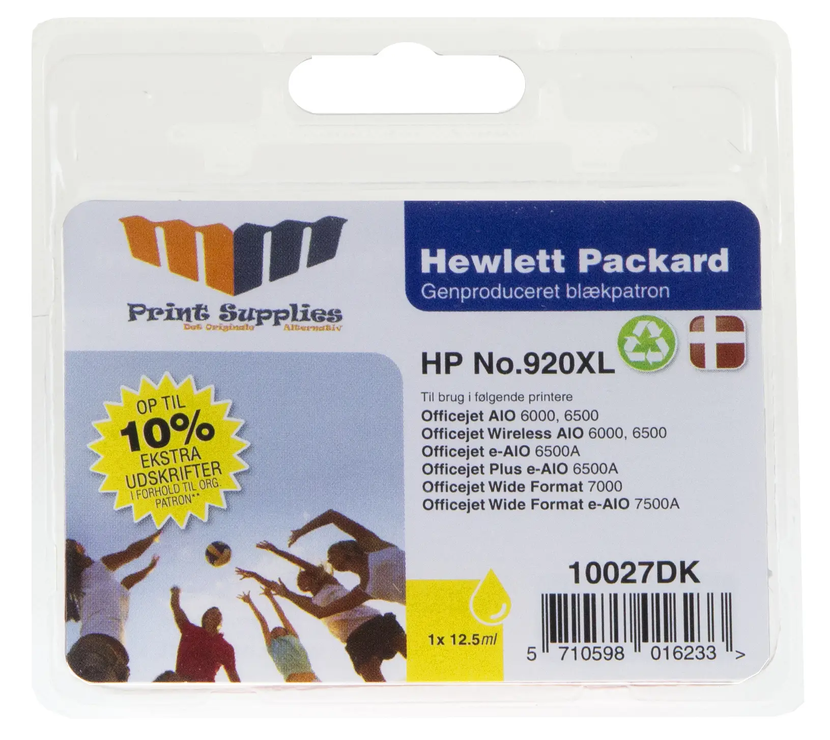 MM Yellow Inkjet Cartridge - Replaces HP No.920XL (CD974AE) 10027DK