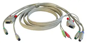 Lindy CPU Switch Lite & Smart Audio KVM Cable, 1m 33800