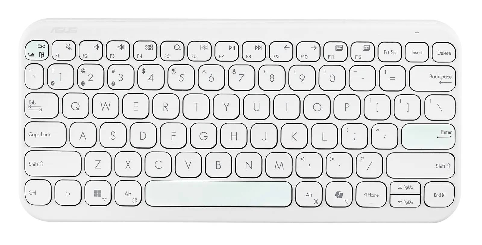 ASUS Marshmallow Keyboard KW100 klavye Ev Bluetooth QWERTZ Almanca Beyaz