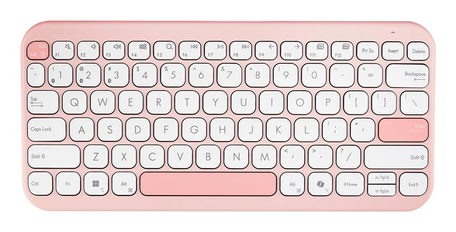 ASUS Marshmallow Keyboard KW100 klavye Ev Bluetooth QWERTZ Almanca Pembe