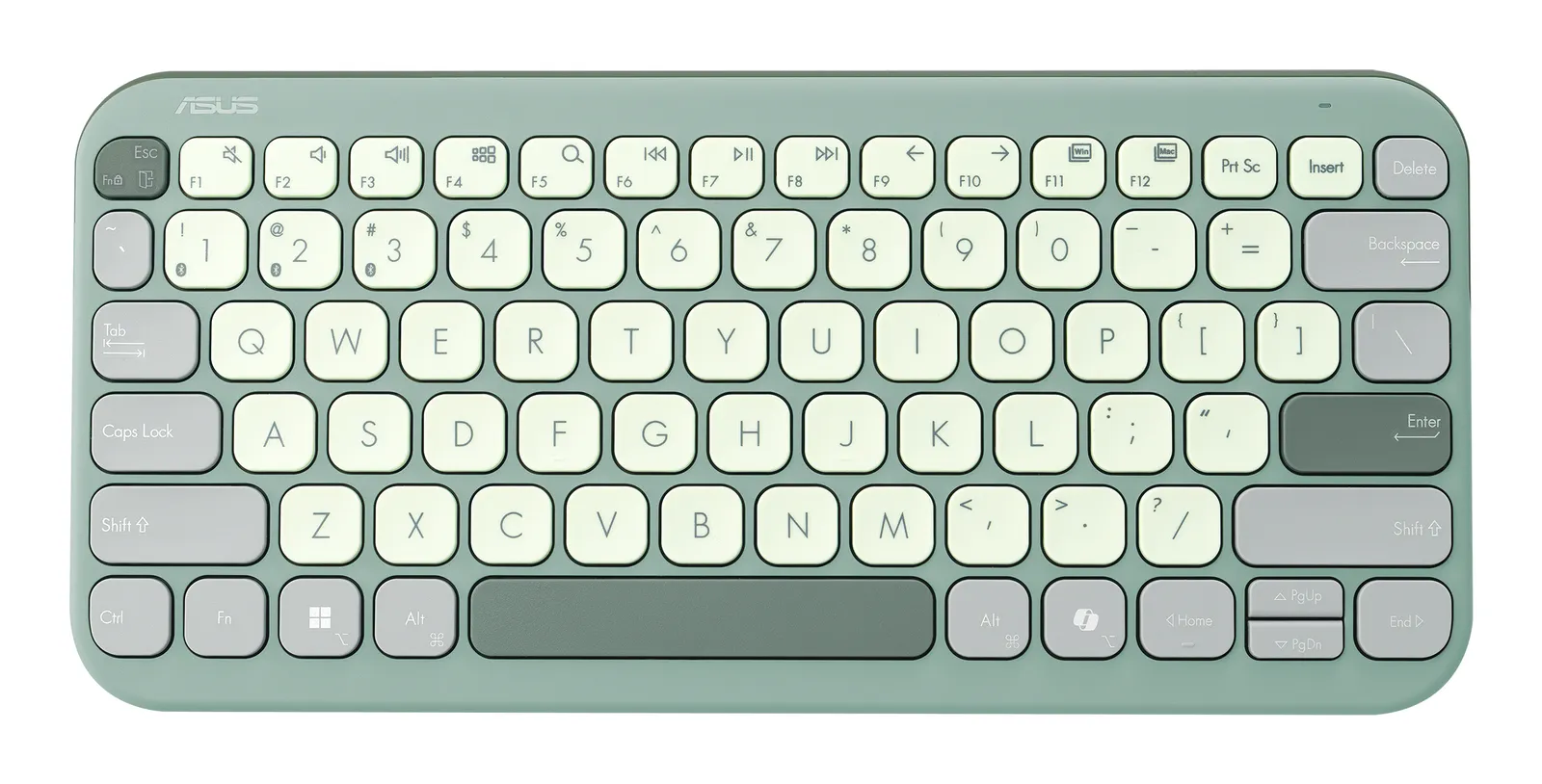 ASUS Marshmallow Keyboard KW100 klavye Ev Bluetooth QWERTZ Almanca Yeşil