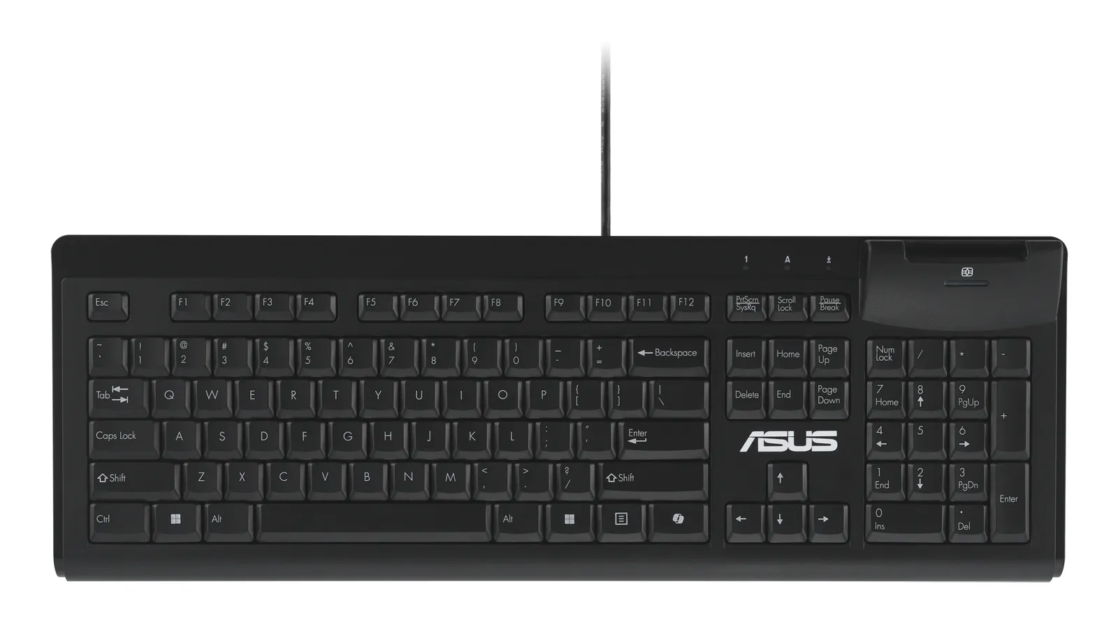 ASUS Smart Card Keyboard KU100 klavye Ev / Ofis USB QWERTZ Almanca Siyah