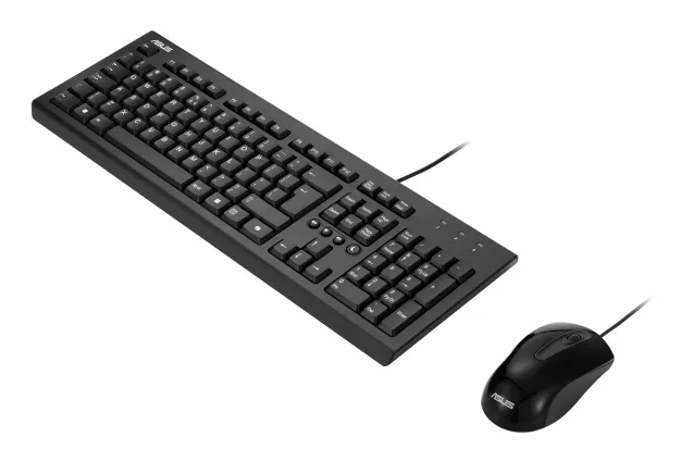 ASUS U2000 klavye Fare dahil Ev / Ofis USB QWERTY Portekizce Siyah