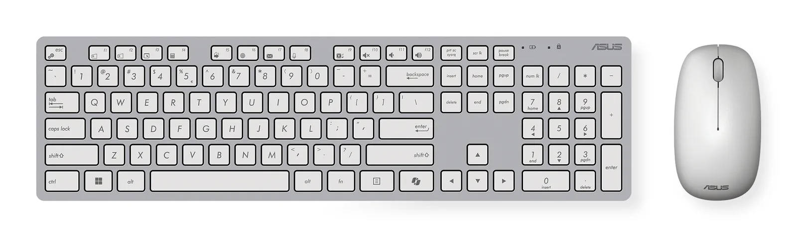 ASUS W5000 klavye Fare dahil Evrensel RF kablosuz Beyaz
