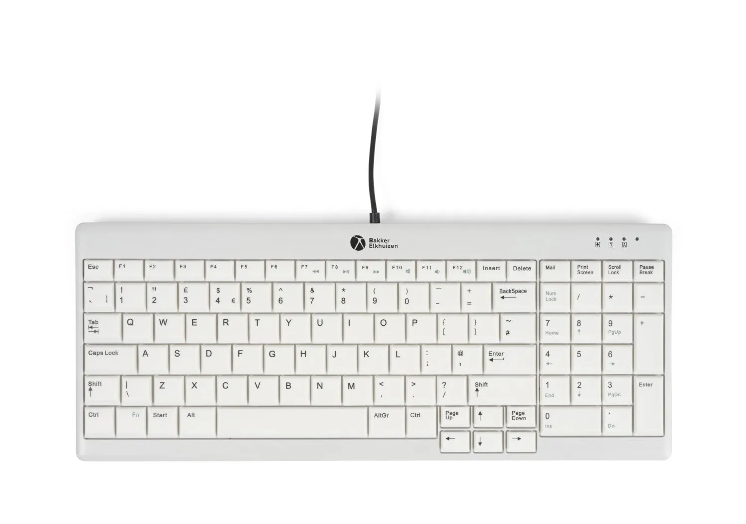 BakkerElkhuizen UltraBoard 960 V2 klavye Ofis USB AZERTY Fransızca Gri