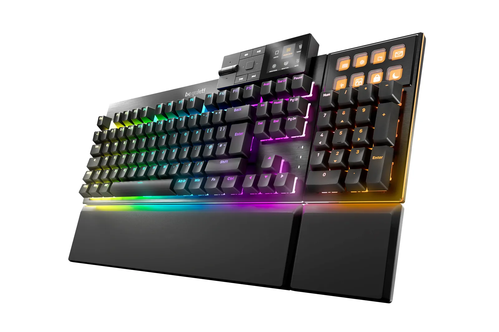 be quiet! Dark Mount Silent Linear UK ISO klavye Oyun USB QWERTY İngiliz İngilizcesi Siyah