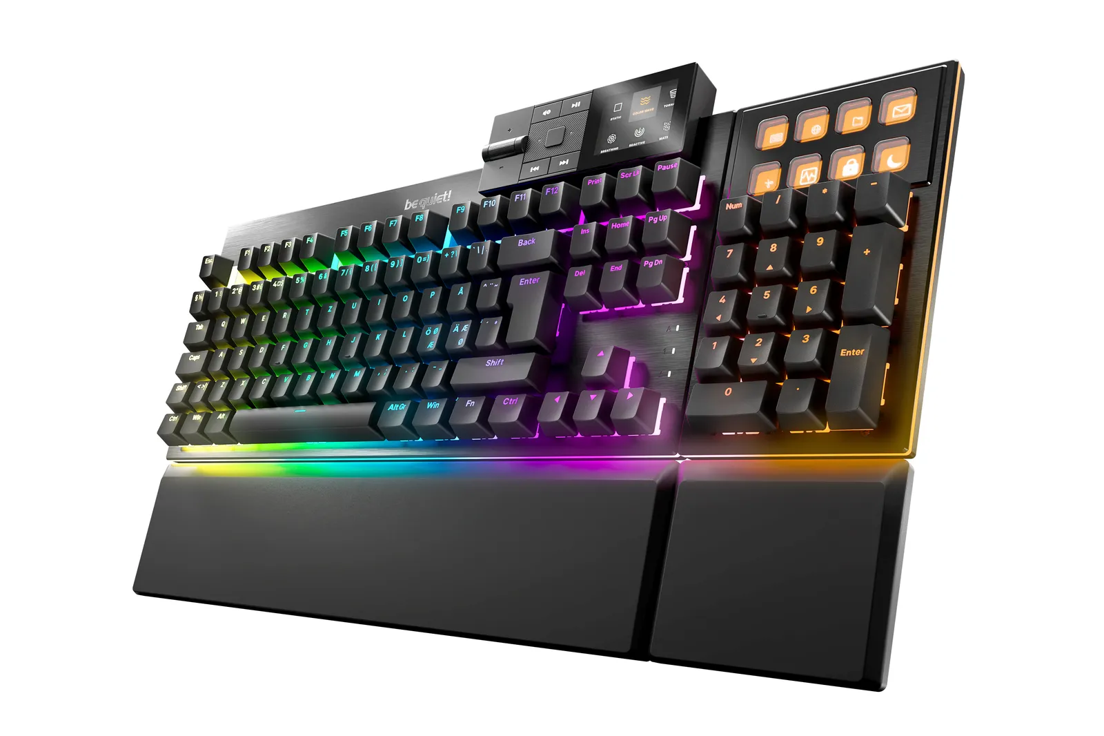 be quiet! Dark Mount Silent Tactile DE ISO klavye Oyun USB QWERTZ Almanca Siyah