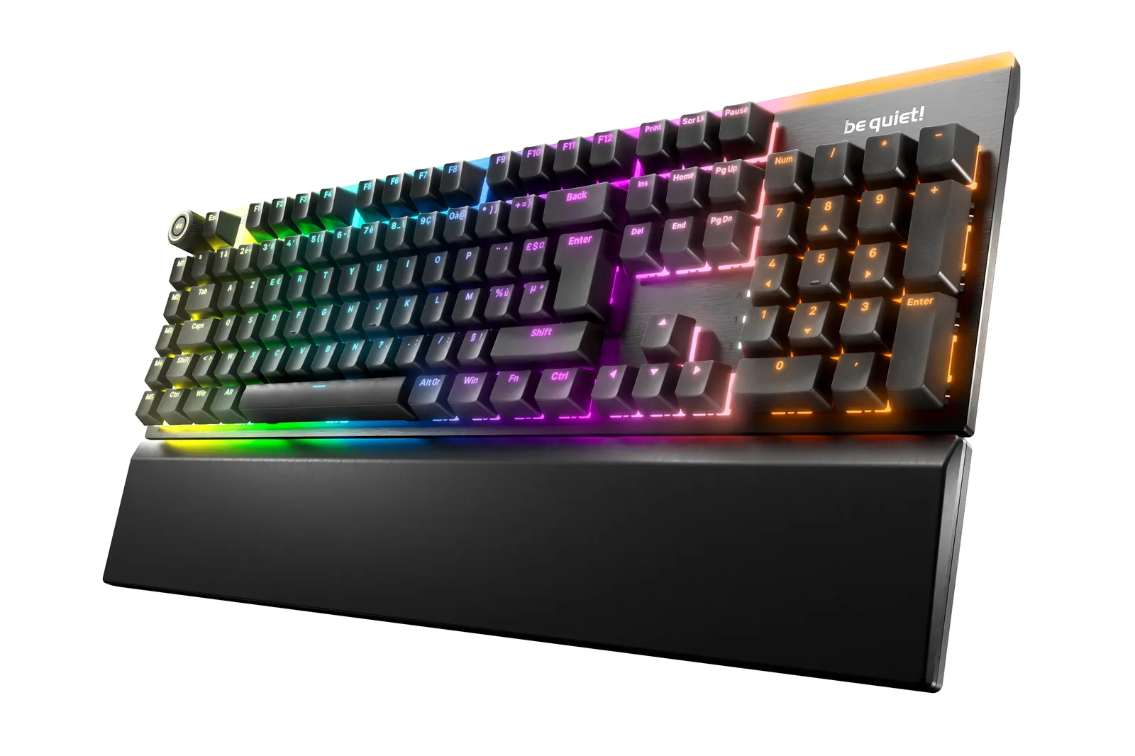 be quiet! Light Mount Silent Linear FR ISO klavye Oyun USB AZERTY Fransızca Siyah