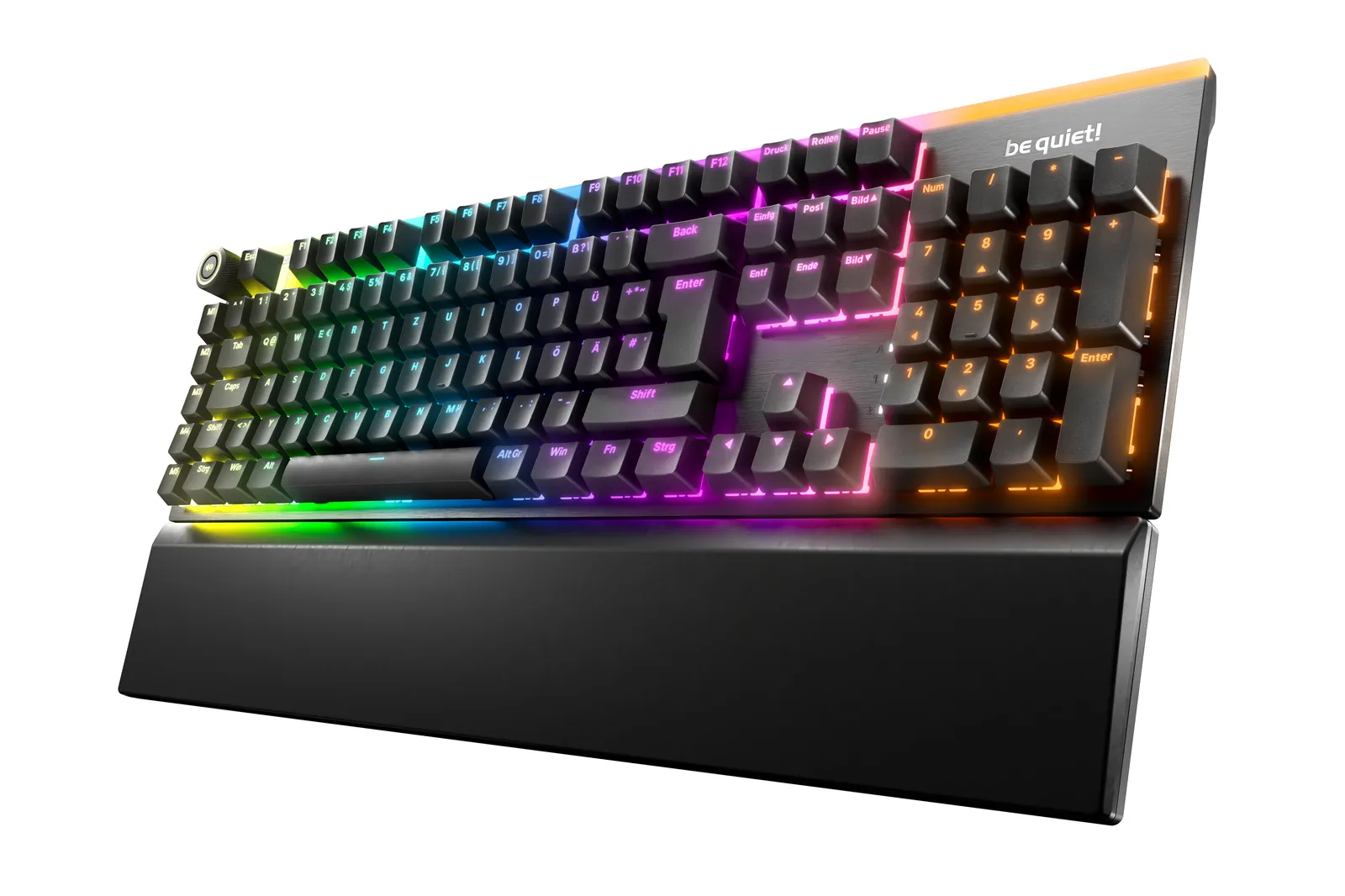 be quiet! Light Mount Silent Tactile DE ISO klavye Oyun USB QWERTZ Almanca Siyah