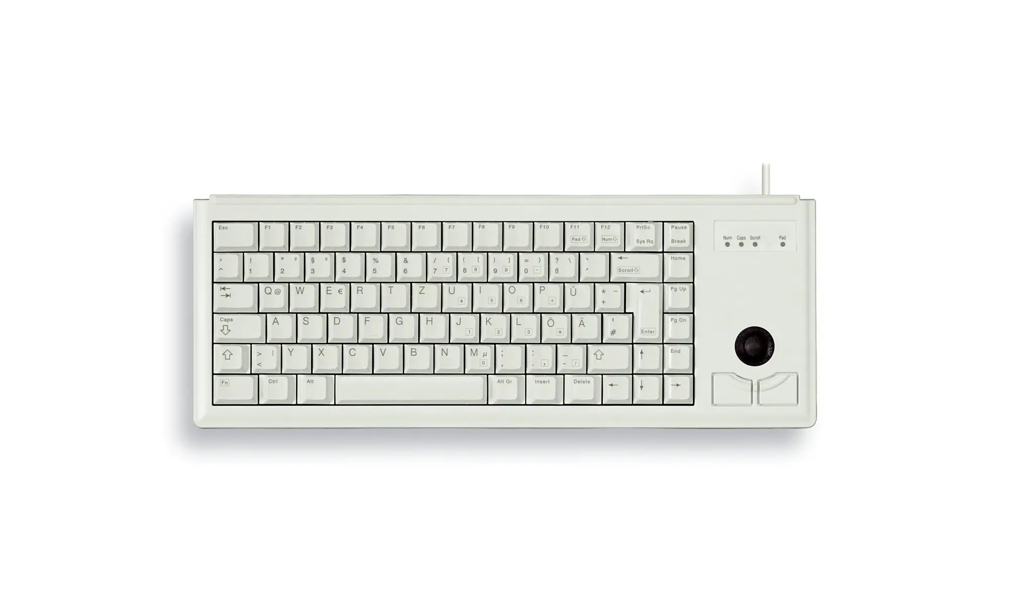 CHERRY Compact keyboard G84-4400, light grey, Switzerland G84-4400LPBCH-0