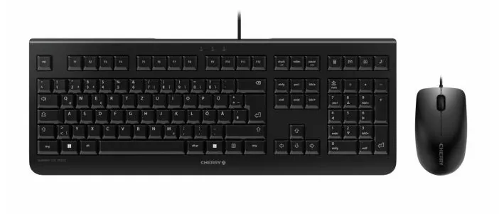 CHERRY DC 2000 klavye Fare dahil Ev / Ofis USB QWERTY Chinese Pinyin Siyah