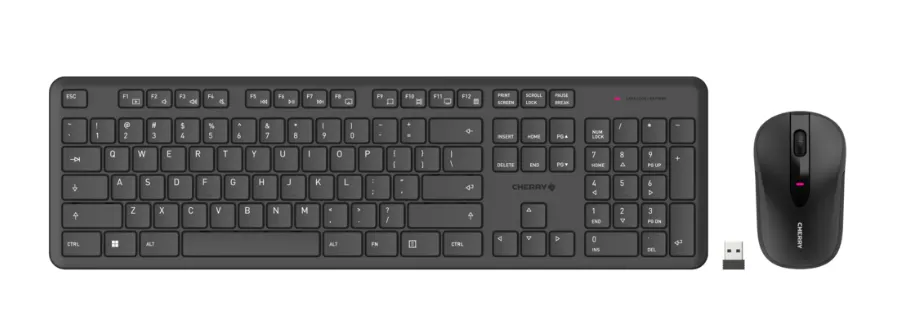CHERRY DW 2300 klavye Fare dahil Ev / Ofis RF kablosuz QWERTY Geleneksel Çince Gri