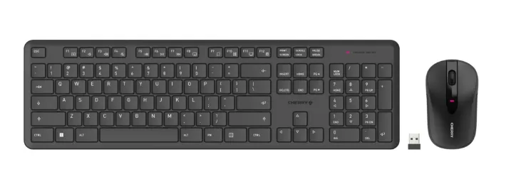 CHERRY DW 2300 klavye Fare dahil Ev / Ofis RF kablosuz QWERTY Geleneksel Çince Siyah
