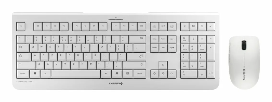 CHERRY DW 3000 klavye Fare dahil Ev / Ofis RF kablosuz QWERTY Geleneksel Çince Açık Gri