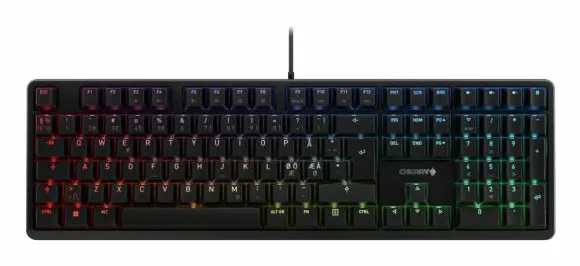 CHERRY G80-3000N RGB klavye Oyun USB QWERTY İskandinav Siyah