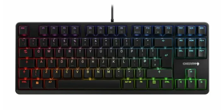 CHERRY G80-3000N RGB TKL klavye Oyun USB QWERTY İngiliz İngilizcesi Siyah