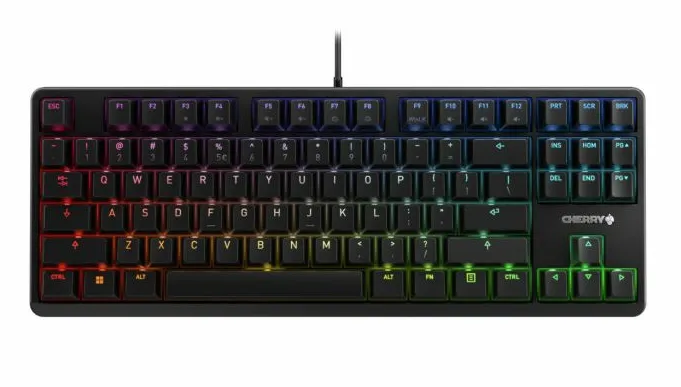 CHERRY G80-3000N RGB TKL klavye Oyun USB QWERTY İngilizce Siyah