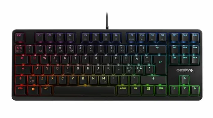 CHERRY G80-3000N RGB TKL klavye Oyun USB QWERTY İskandinav Siyah