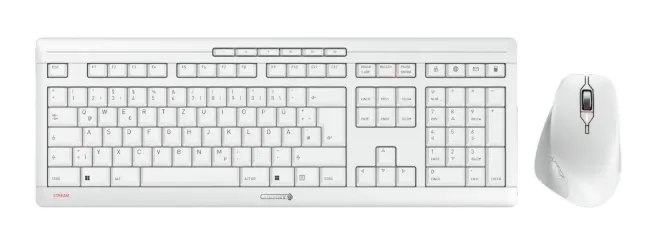 CHERRY JD-8550CN-0 klavye Fare dahil Ev / Ofis RF kablosuz QWERTY Geleneksel Çince Beyaz