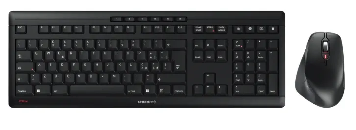 CHERRY JD-8550CN-2 klavye Fare dahil Ev / Ofis RF kablosuz QWERTY Geleneksel Çince Siyah