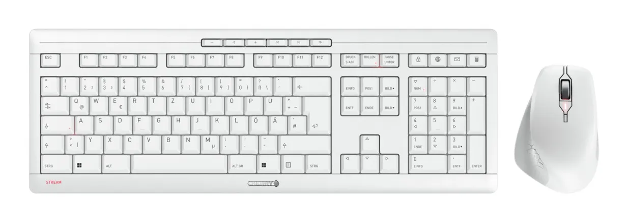 CHERRY JD-8550CS-0 klavye Fare dahil Ev / Ofis RF kablosuz QWERTZ Çekçe, Slovakça Beyaz