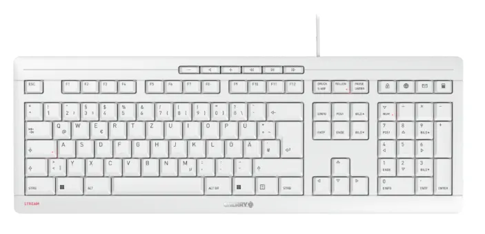 CHERRY JK-8500AA-0 klavye Ev / Ofis USB Açık Gri